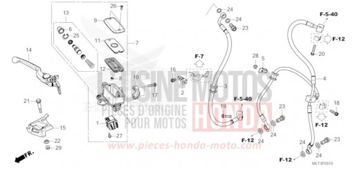 MAITRE-CYLINDRE DE FREIN AVANT CYLINDRE CB1000GTT de 2026